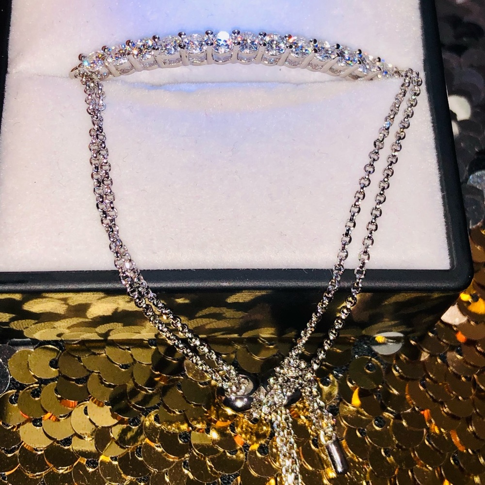 VVS certified 1.30 carat bolo bracelet Moissanite diamond GRA certificate incl. - Picture 6 of 11